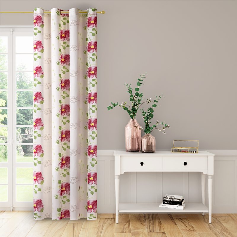 Voilage VERONA coloris rose 135 x 260 cm
