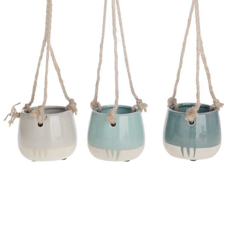 Pot suspendu SYLVESTRE coloris blanc
