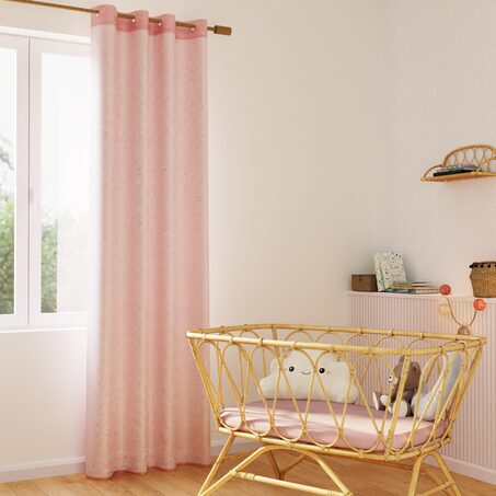 Voilage IRISE coloris rose pastel 140 x 240 cm