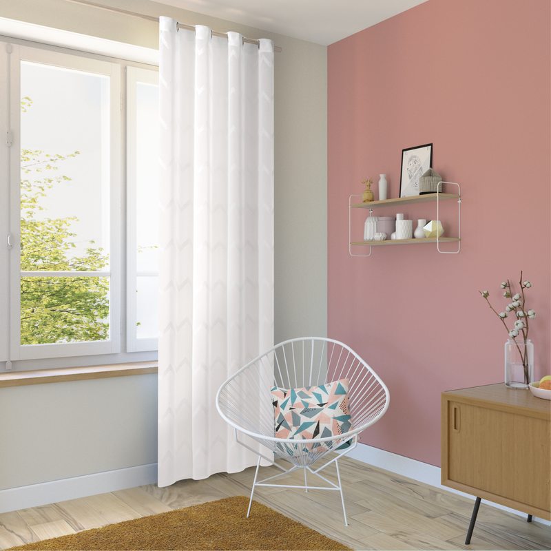 Voilage TWIST coloris blanc 140 x 240 cm