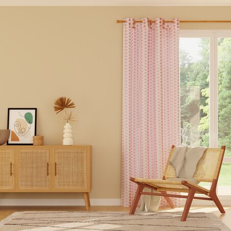 Voilage SAVANA coloris corail 140 x 240 cm