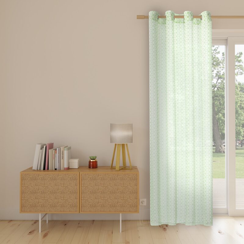 Voilage LUND coloris vert 140 x 240 cm