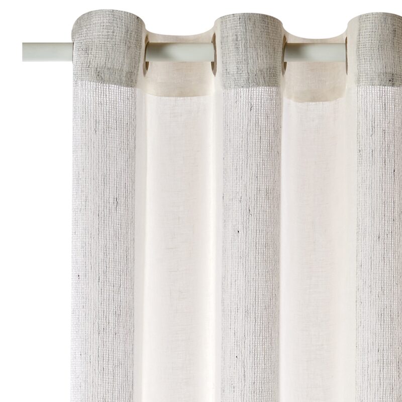 Voilage Lin FILAO coloris perle 140 x 260 cm