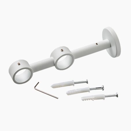 Support barre à rideau VELOURS blanc grainé 2,8 cm de 10,0 à 17,5 cm