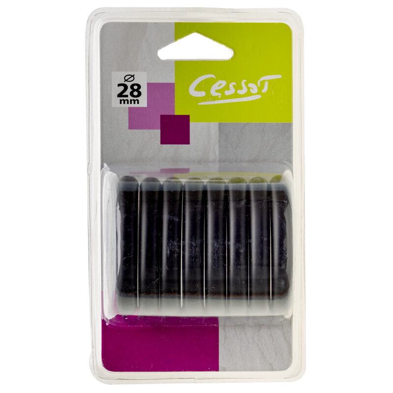 Anneaux ZEN coloris noir mat diamètre barre 2,8 cm
