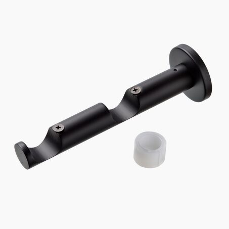 Support barre à rideau ZEN noir mat 2,8 cm de 8,5 à 16,5 cm