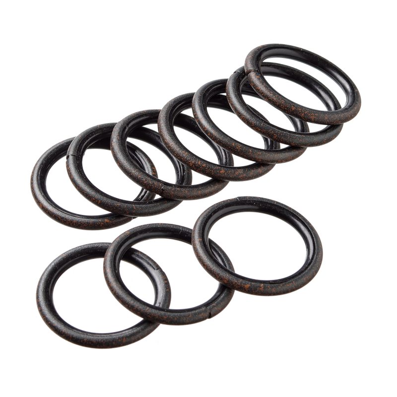 Anneaux OXYDE coloris rouille diamètre barre 2,8 cm