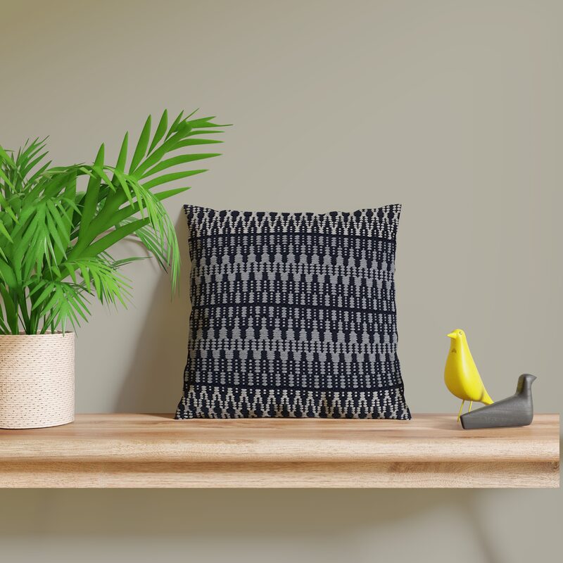 Coussin TIFY coloris bleu multi 45 x 45 cm