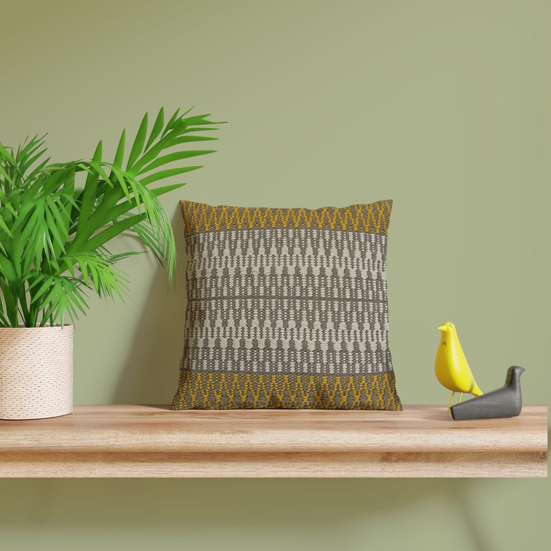 Coussin TIFY coloris jaune 45 x 45 cm