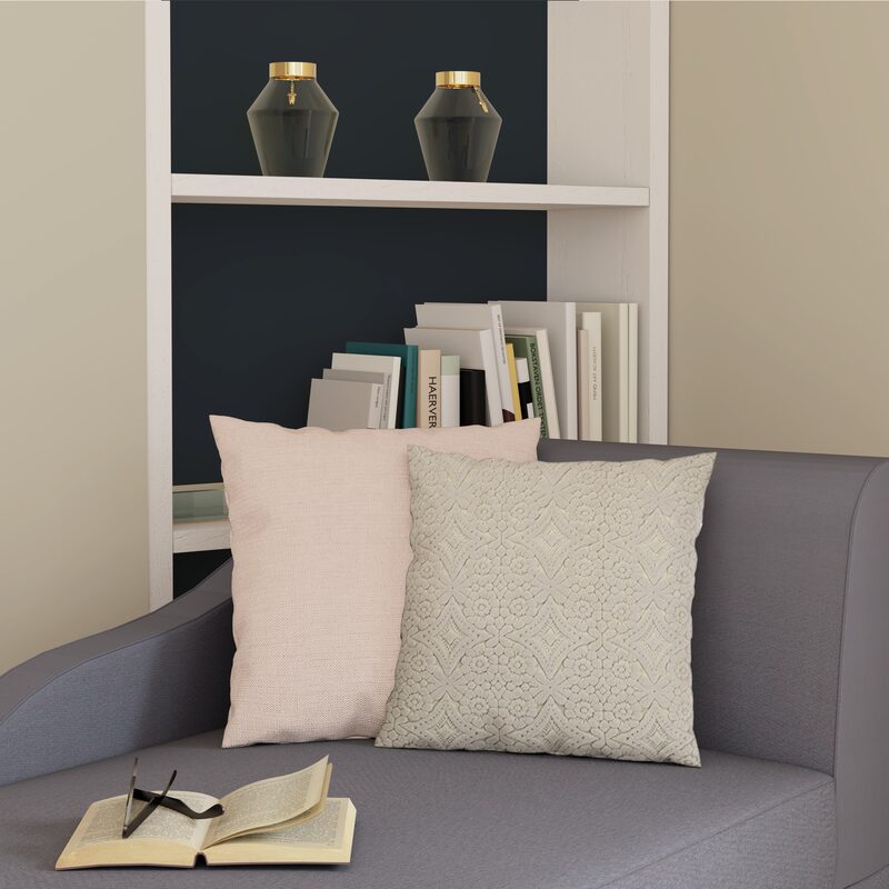 Coussin BABET coloris sable 45 x 45 cm