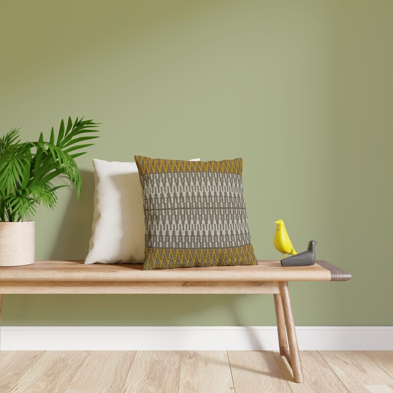 Coussin TIFY coloris jaune 45 x 45 cm