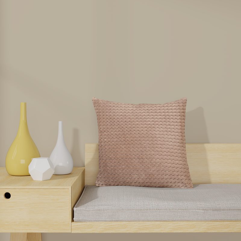 Coussin AVRA coloris nude 45 x 45 cm