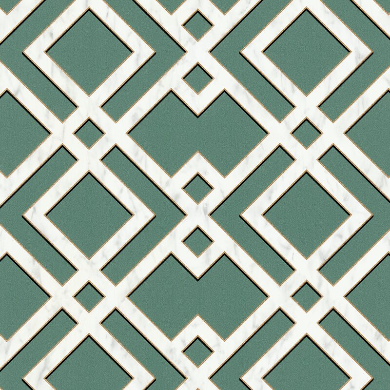Papier peint intissé VITTORIA coloris vert de gris