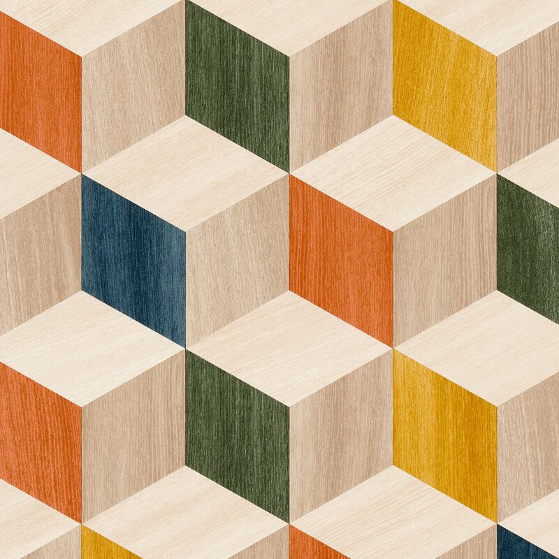 Papier peint intissé JAROD coloris multicolore