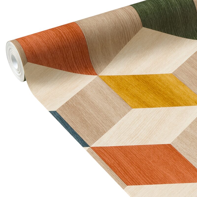 Papier peint intissé JAROD coloris multicolore