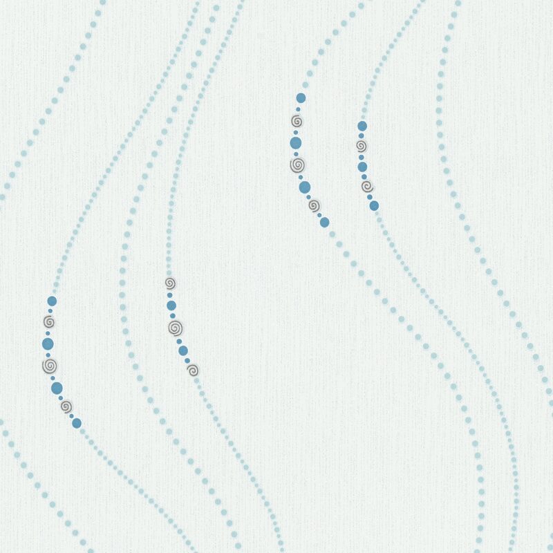 Papier peint intissé PERLIA coloris bleu glacier