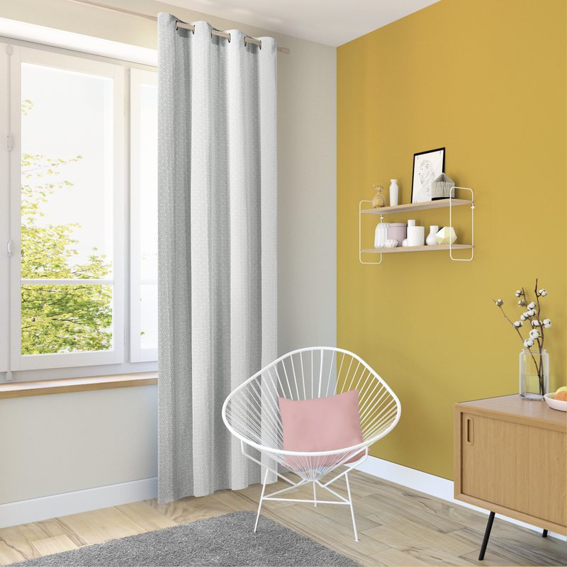 Rideau EXALTO coloris gris perle 135 x 240 cm