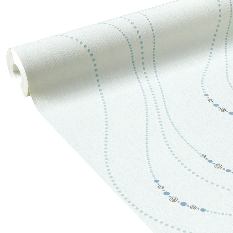 Papier peint intissé PERLIA coloris bleu glacier