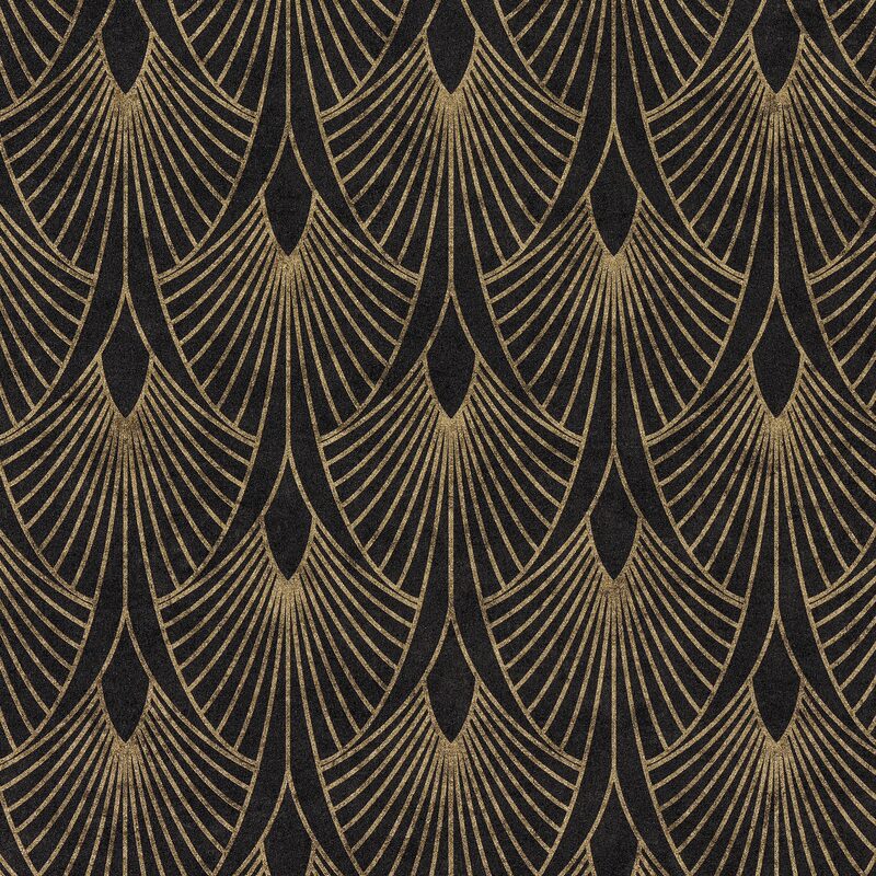 Papier peint intissé ANDREW X NEW WALLS coloris noir