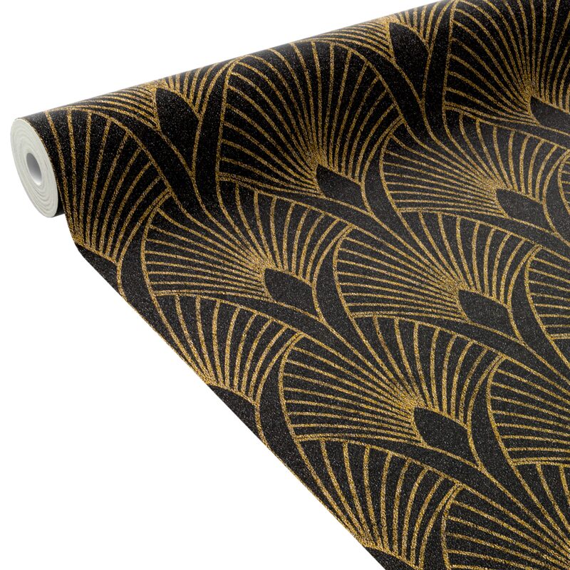 Papier peint intissé ANDREW X NEW WALLS coloris noir