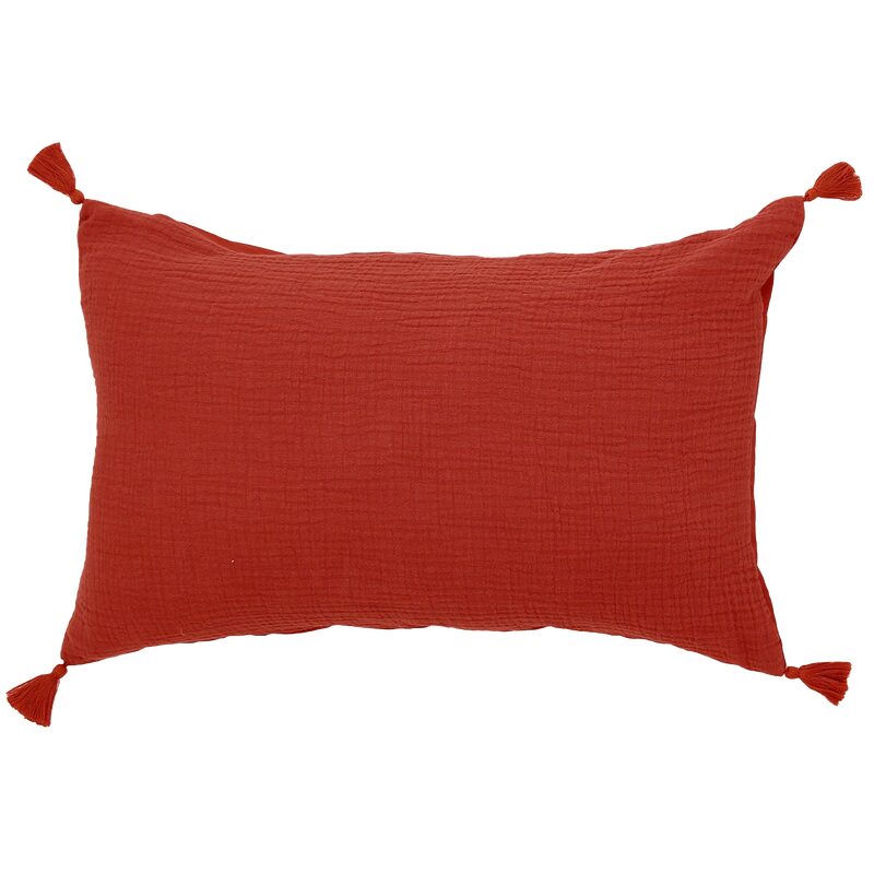 Coussin ANOKIA coloris ocre 30 x 50 cm