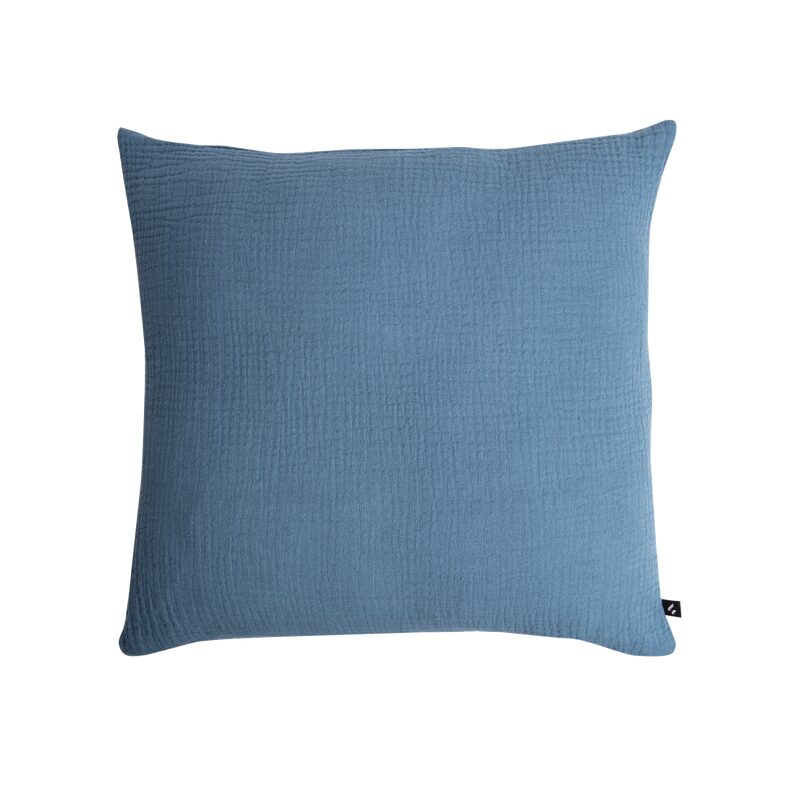 Coussin ANOKI coloris bleu jean 40 x 40 cm