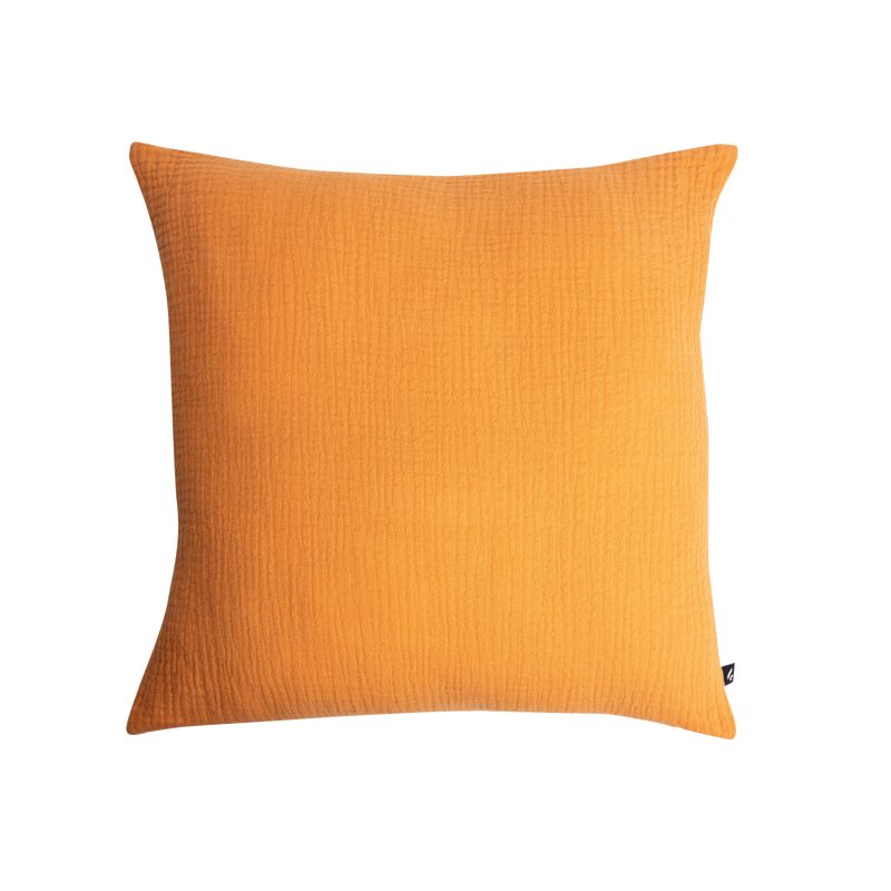Coussin ANOKI coloris ocre 40 x 40 cm