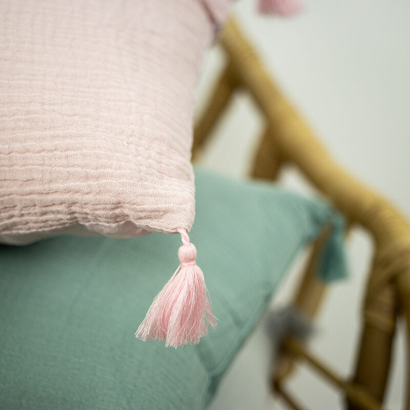 Coussin ANOKIA coloris rose blush 30 x 50 cm