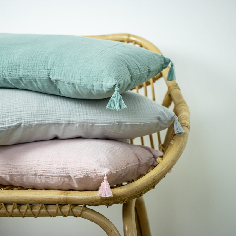 Coussin ANOKIA coloris rose blush 30 x 50 cm