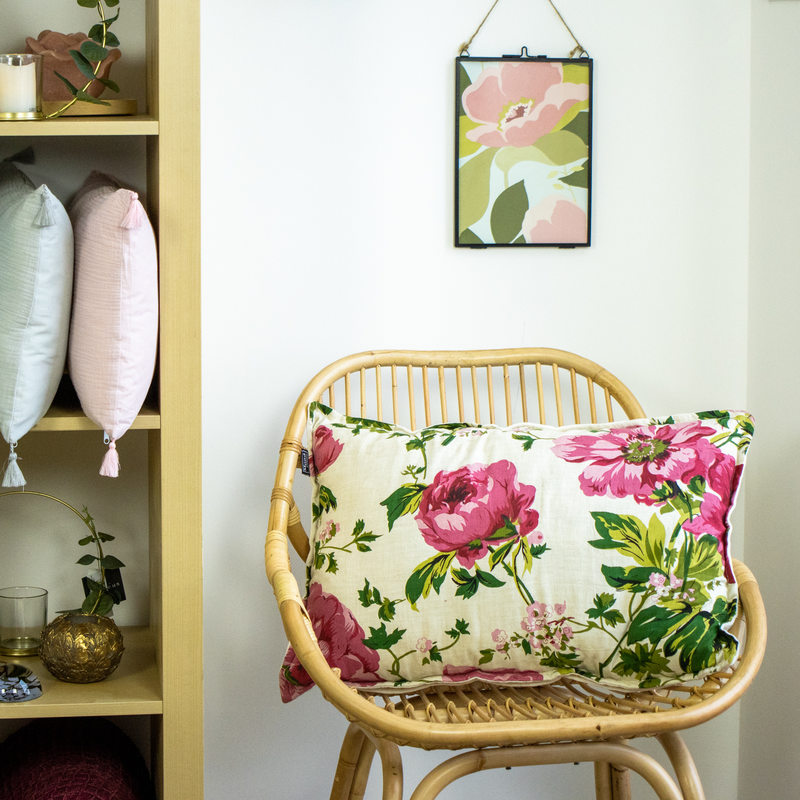 Coussin RITA coloris rose 40 x 60 cm