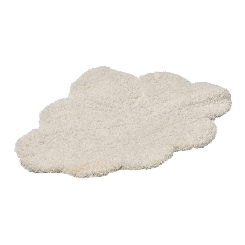 Tapis CLOUDY coloris blanc 60 x 90 cm