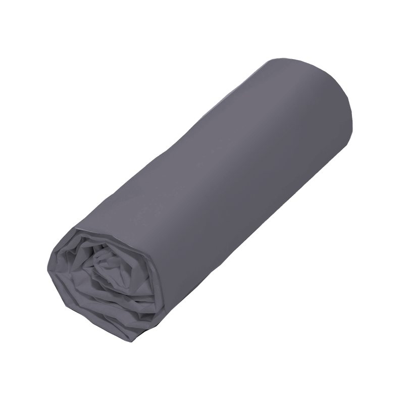 Drap housse ORIGIN coloris gris 140 x 200 cm