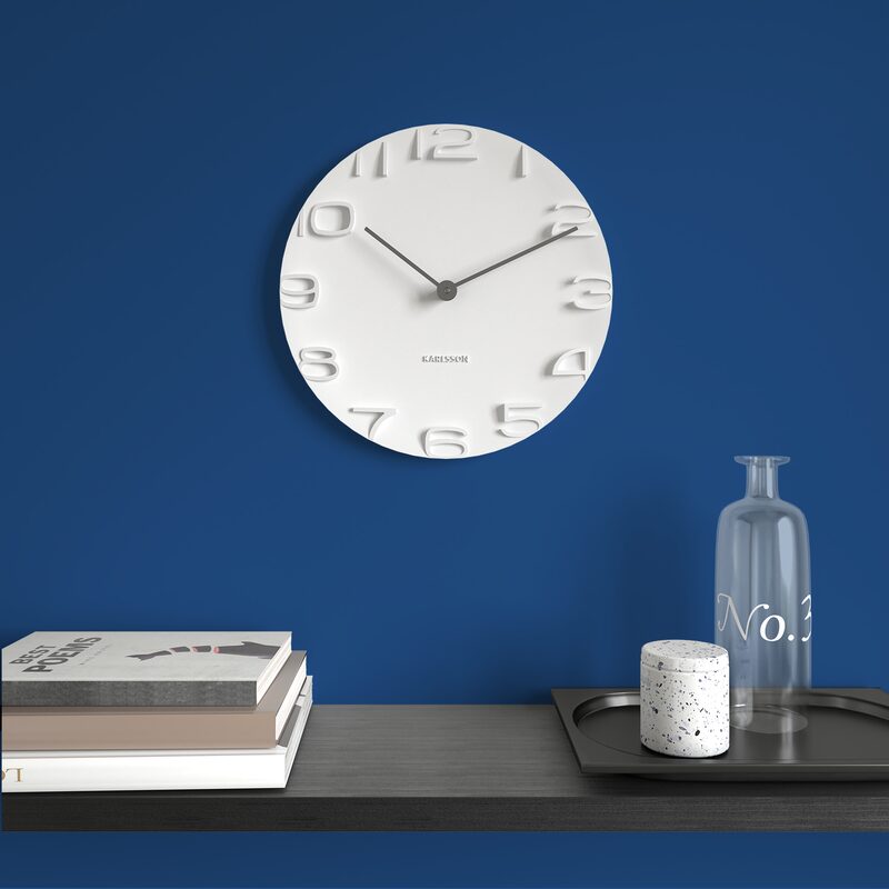 Horloge en plastique LEO coloris blanc
