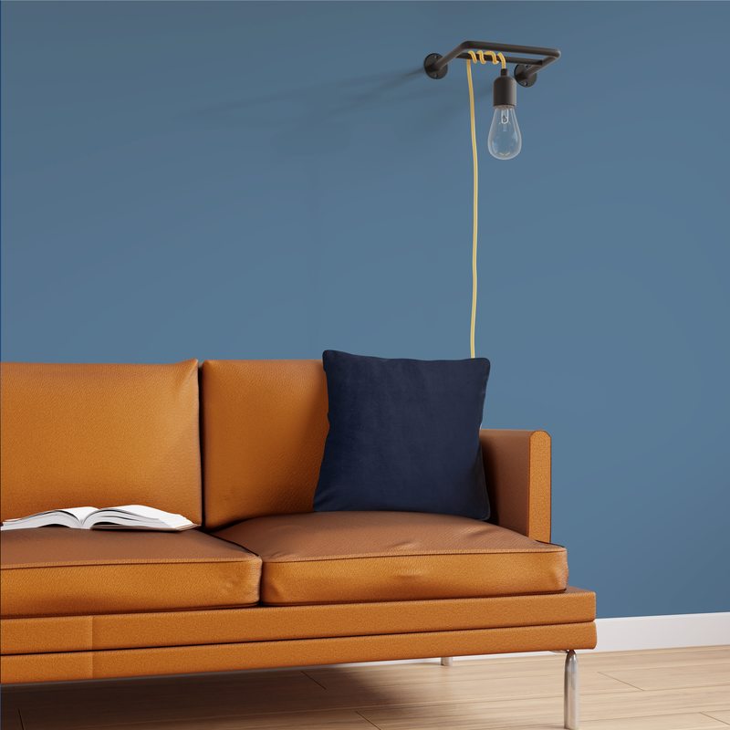 Coussin FYN coloris bleu nuit 45 x 45 cm