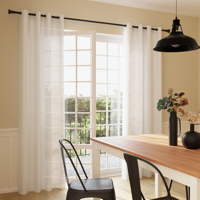 Voilage LILLA coloris blanc 140 x 260 cm