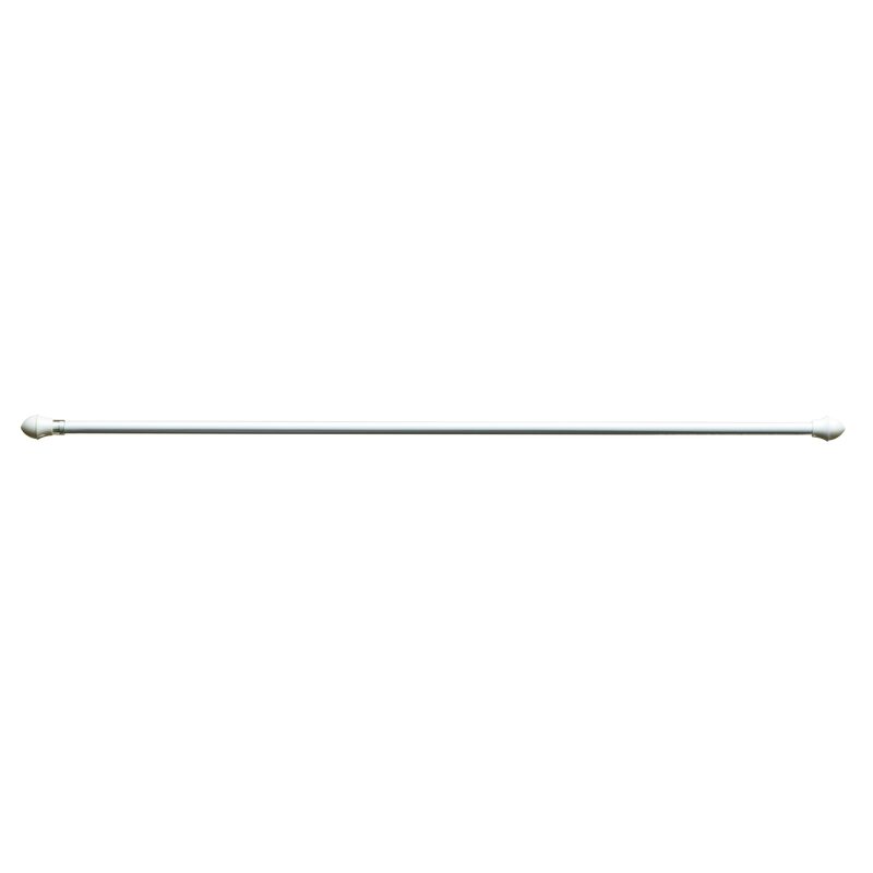 Kit barre à rideau vitrage VITRAGE CLASSIQUE coloris blanc diamètre barre 1,2 cm longueur extensible de 75,0 à 110 cm
