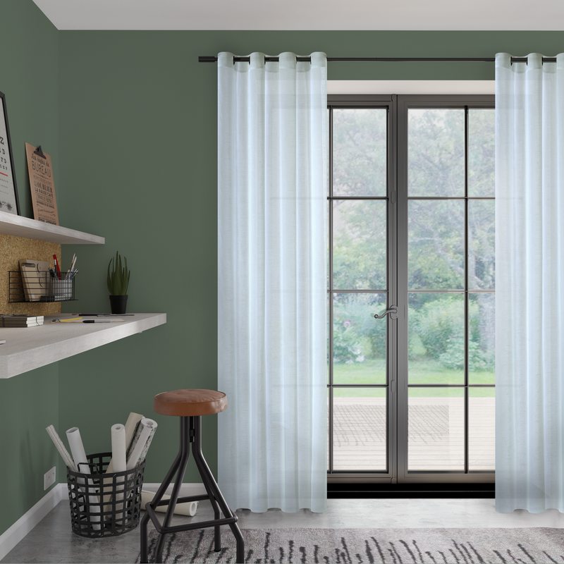 Voilage ENZOY coloris blanc 140 x 240 cm