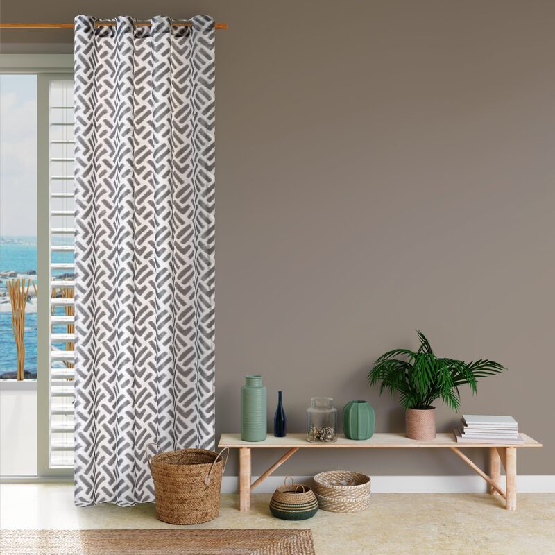 Voilage ETNA coloris gris perle 140 x 240 cm