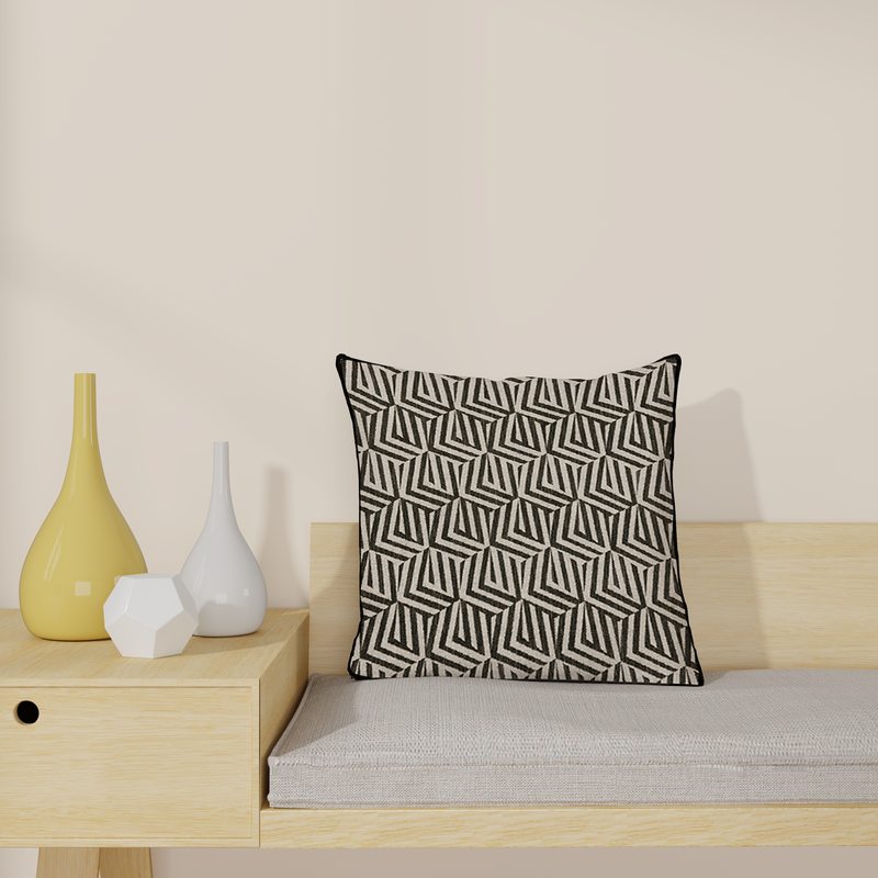 Housse de coussin CUZCO coloris noir 40 x 40 cm