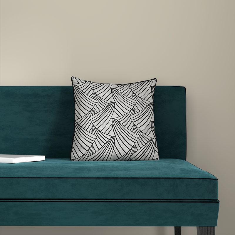 Housse de coussin ARDECO coloris noir 40 x 40 cm