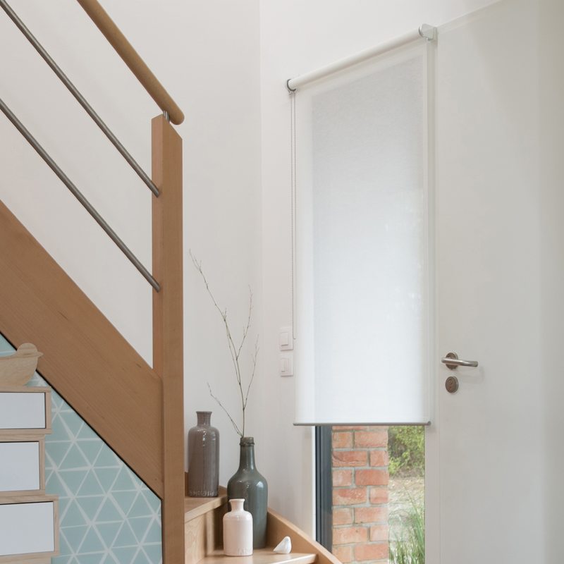 Store enrouleur AURORE coloris blanc 60 x 250 cm