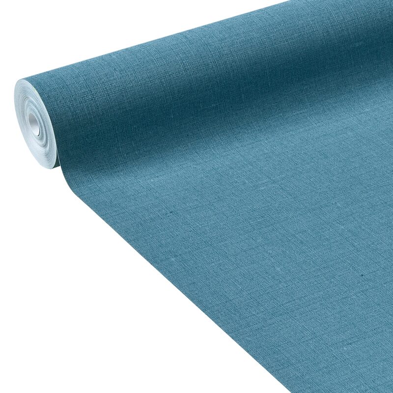 Papier peint intissé LAZY coloris bleu pétrole