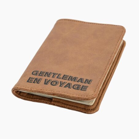Amadeus Cades Protège passeport GENTLEMAN EN VOYAGE marron