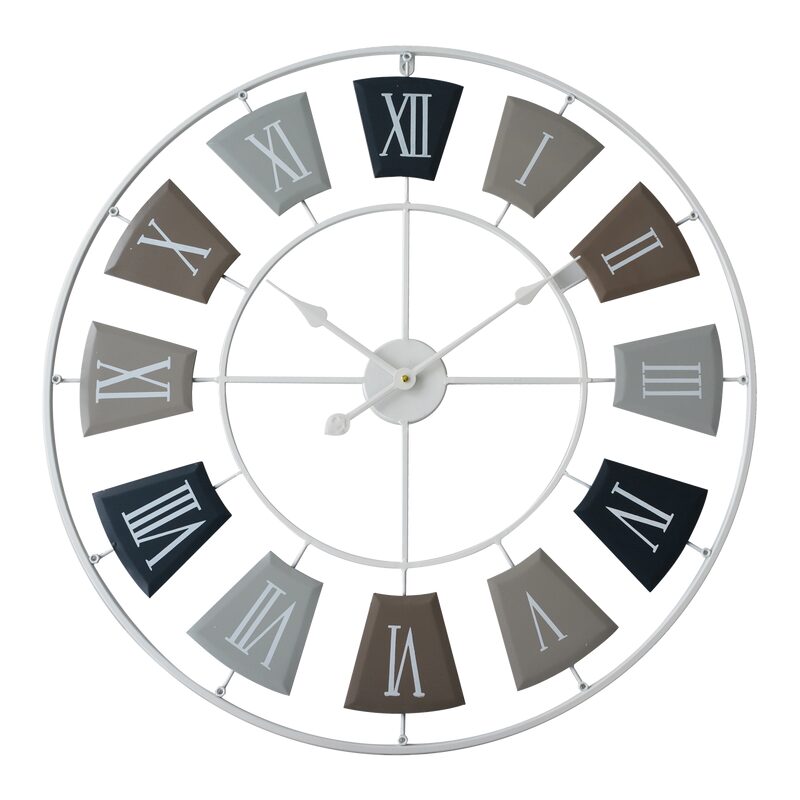 Horloge en métal COASTAL coloris dégradé de bleu et beige