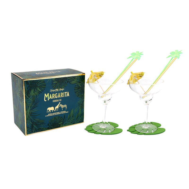 Set cocktail CUBATÃO coloris transparent, jaune et vert