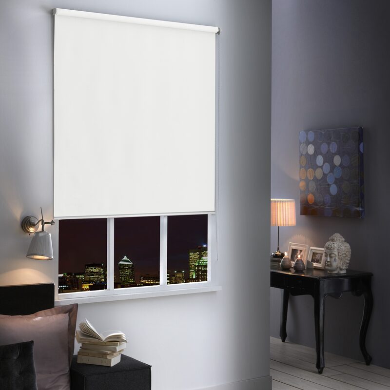 Store enrouleur CREPUSCULE coloris blanc 180 x 250 cm