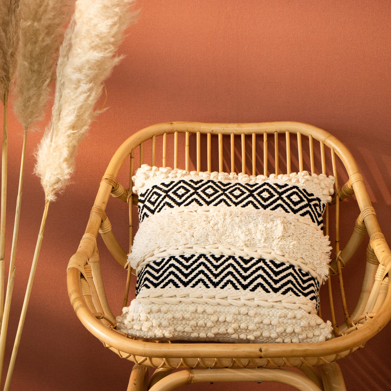 Coussin LAOU coloris ivoire 40 x 40 cm