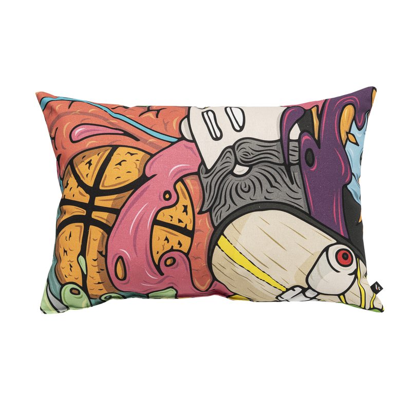 Coussin BOARD coloris multicolore 30 x 45 cm