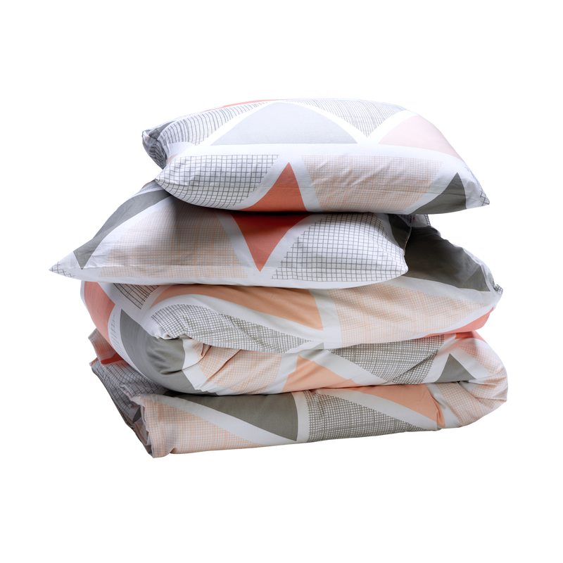 Parure de lit en coton bio CITRUS coloris multicolore 260 x 240 cm