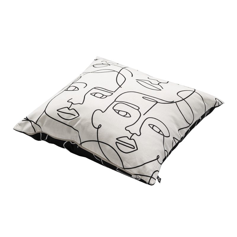 Coussin TISSA coloris noir 45 x 45 cm